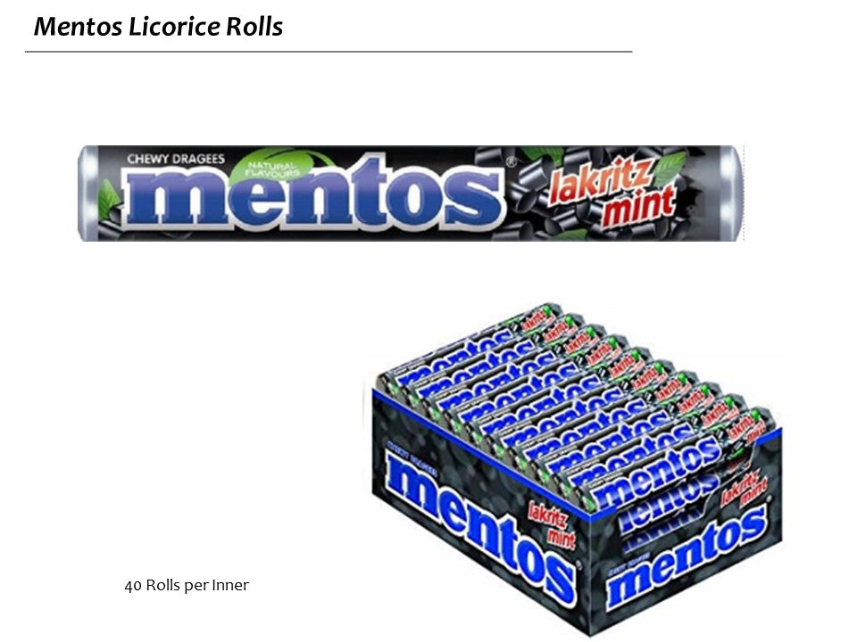 Mentos Licorice Rolls