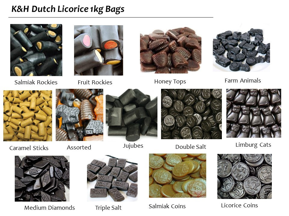 K&H Dutch Licorice 1kg Bags
