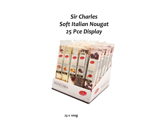 Sir Charles  Soft Italian Nougat 25 Pce Display